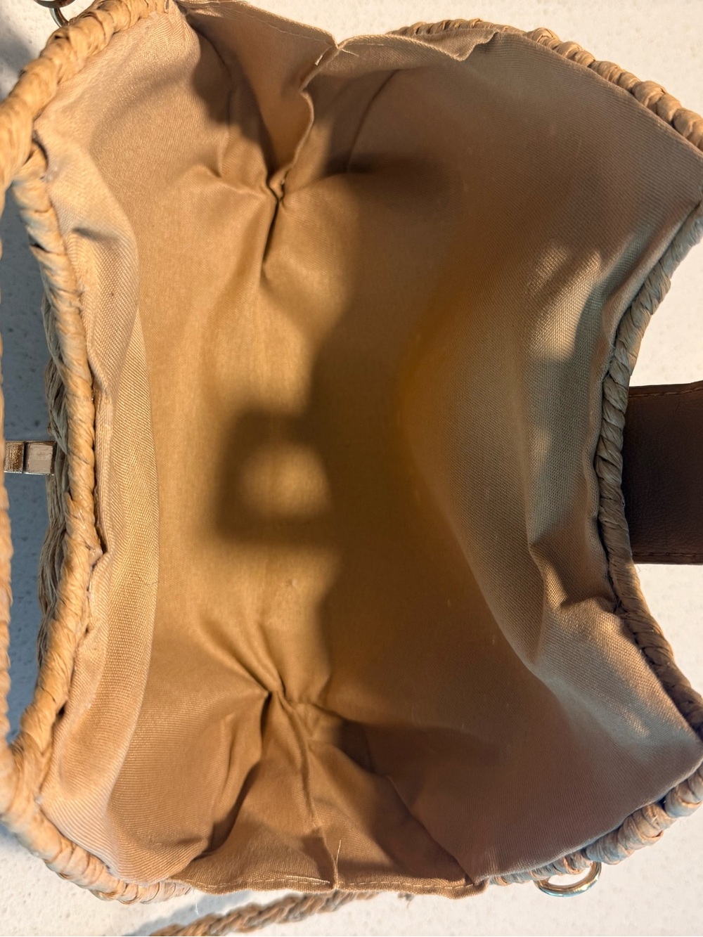 Woven Straw Crossbody Bag Neutral Beach Vacation Summer Purse - New - Picture 11 of 12